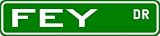 FEY Street Sign ~ Family Lastname Sign ~ Gameroom, Basement, Garage Sign