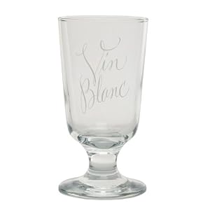 America Retold Taverna Vin Blanc, 8-1 2-Ounce Hand-Blown Glasses, Set of 6 by America Retold