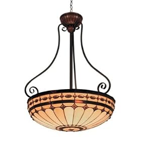 Landmark Lighting - 642-BC: Diamond Ring 3-Light Pendant in Burnished Copper by Landmark Lighting