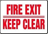 FIRE EXIT KEEP CLEAR 10