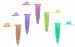 Thomas 445-MIXED 6 Piece Polypropylene 0.6mL Thin Wall PCR Tube Assorted, with Attached Caps (Pack of 1000)