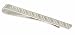 Rhodium plated tie slide with diagonal engraving