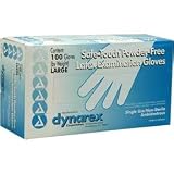 MCR SAFETY LATEX POWDER FREE MEDICAL GLOVES LARGE 100/BOX