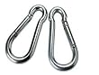 2 Karabinerhaken Karabiner Haken Schnapphaken 40x4mm V
