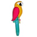Wood and Tin Parrot Wall Hanging Decor with Hook