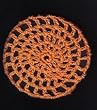 Orange Classic Crocheted Hair Bun Cover- MEDIUM