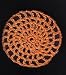 Orange Classic Crocheted Hair Bun Cover- LARGE