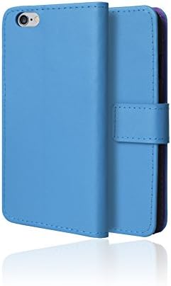 [DBJ Case]Leather Wallet Cover Case With Card Slots iPhone 6 4.7 inch(Blue)