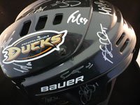 Signed Ducks, Anaheim (2010-11) Bauer Full Size Helmet By the 2010-11 Anaheim Ducks