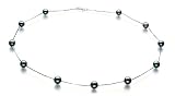 Haley Black 6-7mm AA Japanese Akoya Pearl Necklace