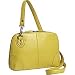 Bo Bo Bags Women's Cross Body Organizer Casual Handbag,Yellow Leather