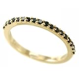 0.34ct Fancy-Black Diamond Wedding Ring Band 14k Yellow Gold