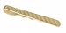 Smaller sized gold plated tie slide with diagonal patterning