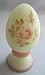 Vintage 1970-80s Fenton Art Glass Egg with Handpainted Flowers - Artist Signed Trudy Berdine