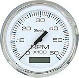 Chesapeake White Stainless Steel Gauges Chess Ss Wht 4″ Tach 6000 Rpm
