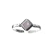 Sterling Silver Pink Mother Pearl of Pearl Diamond Shape Toe Ring