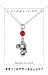 Clayvision Cheer Girl Cheerleader Charm Necklace with Birthstone/Team Color Swarovski Crystal