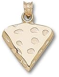 Cheese Wedge 5/8 Charm/Pendant -14K/10K, Stainless Steel or Gold Plated
