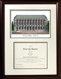 University of Washington Graduate Framed Lithograph w/ Diploma Opening