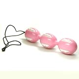 Dual Pink Smartballs and Anal Beads Kegel Exerciser for Pelvic Muscle Toning Kit