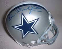 Michael Irvin Autographed Dallas Cowboys Riddell Mini Helmet with 