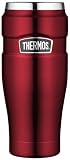 Thermos Stainless King 16-Ounce Leak-Proof Travel Mug, Cranberry