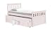 WHITEWASH SINGLE CAPTAINS BED, WITH GUEST BED AND 3 STORAGE DRAWERS