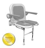 AKW Medicare 04260P 4000 Series Shower Seat U Shaped Padded with Back and Arms Gray 23 Inch W AKW Medicare 04260P 4000 Series Shower Seat U Shaped Padded with Back and Arms Gray 23 Inch W