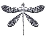 Sterling Silver Oxidized Dragonfly Pin 1.6
