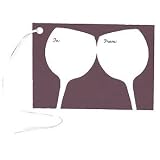 Burgundy Wine Glass Gift Tags