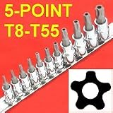 Anytime Tools 11 pc 5-POINT STAR TORX TAMPER PROOF SECURITY BIT SOCKET SET
