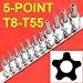 Anytime Tools 11 pc 5-POINT STAR TORX TAMPER PROOF SECURITY BIT SOCKET SET