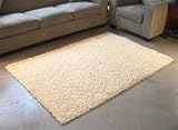 Silky Shag Rug - 9 x 12 - Ivory - AMB0651-0912