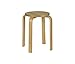 ROUND RUBBER WOOD STOOL 37CM DIA X 44CM H