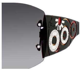 Authentic Christian Dior Sunglasses ACAPULCO Color DARK RUTHENIUM BLACK ORRANGE WHITE