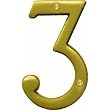 Hy-Ko Prod. BR-43BB/3 Brushed Brass Number