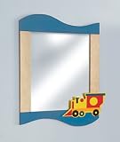 Boys Like Trucks Wooden Wall Mirror