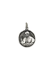 16.75 mm Round Pope John Paul Pendant Medal in Sterling Silver