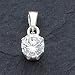 Sterling Silver CZ (Cubic Zirconia) Pendant with 20 inch Sterling Silver Chain