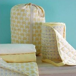 Magnolia Organics Crib Sheet Set Lemon Drop Elephant)