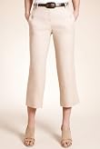 Autograph Linen Blend Cropped Trousers [T50-3551-S]