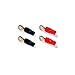 KnuKonceptz Tinned Copper 4 Gauge Crimp Style Ring Terminal (2 Pair) with Heat Shrink