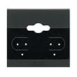 Earring Hang Cards Black Flocked 1.5 X 1.5 Inches (100)