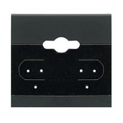 Earring Hang Cards Black Flocked 1.5 X 1.5 Inches (100)