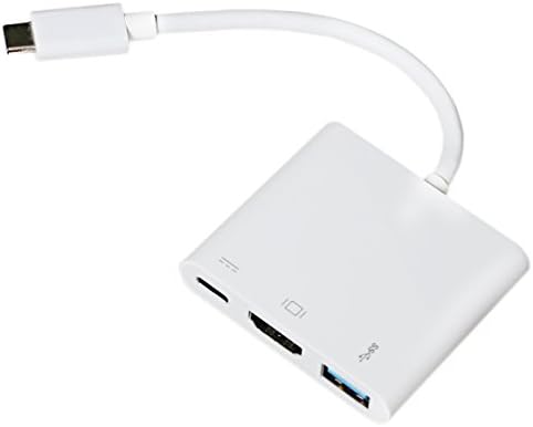 Ysimda USB-C Digital AV Multiport Adapter,USB C to HDMI &amp; USB A 3.0 F &amp; USB C female PD 20V/5A Charge Adapter