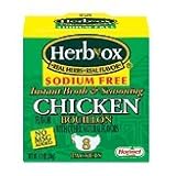 Herb-Ox Bouillon Packets Chicken Instant Broth & Seasoning Sodium Free 8 Ct 1.2 oz Box (Gluten Free)