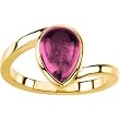 14K Yellow Gold Cabochon Rhodolite Garnet Ring
