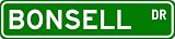 BONSELL Street Sign ~ Personalized Family Lastname Sign ~ Gameroom, Basement, Garage Sign Novelty** METAL ALUMINUM