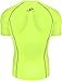 New 130 Neon Green Skin Tights Compression Base Layer Short Sleeve Mens Top