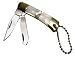 Key Chain Knife w/Pearl & Abalone Inlays Nickle Silver Bolsters & 2 Blades